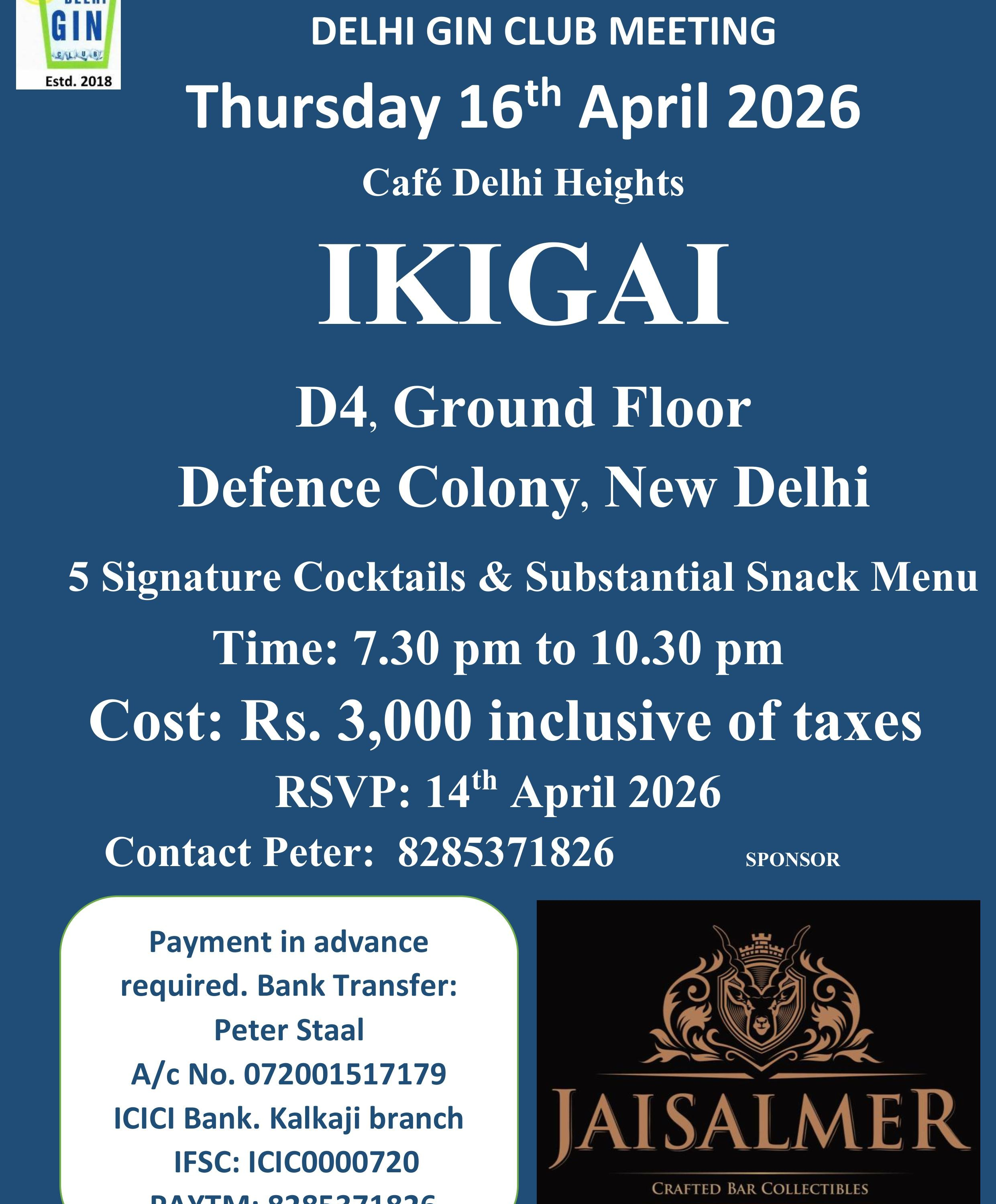 Delhi Gin Club Meeting